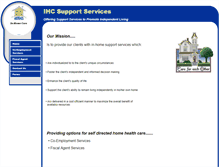 Tablet Screenshot of ihcsupportservices.com